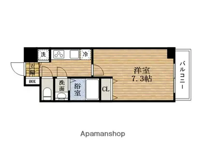 サムティ阿波座ルッソ(1K/4階)の間取り写真