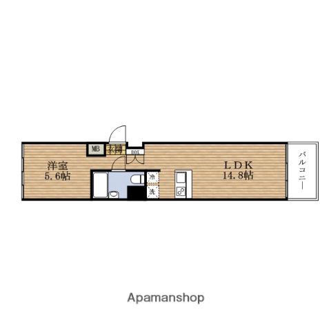 匠空京町堀(1LDK/5階)の間取り写真