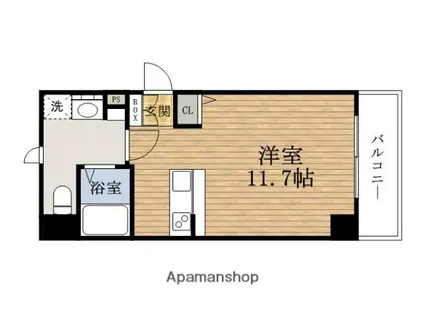 PAUSEドーム前(ワンルーム/9階)の間取り写真