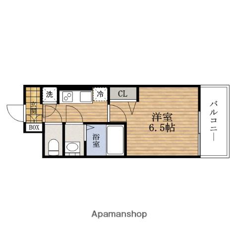 RESIUR-Hウエストレジス(1K/4階)の間取り写真