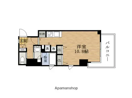 アーバネックスKITAHAMA(ワンルーム/12階)の間取り写真