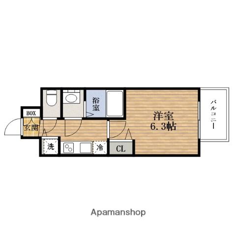 ADVANCE大阪グロウス(1K/14階)の間取り写真