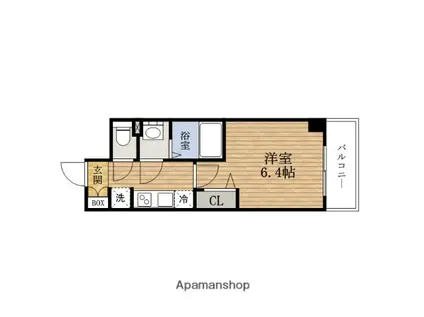 プレサンス大阪ドームシティビーツ(1K/10階)の間取り写真