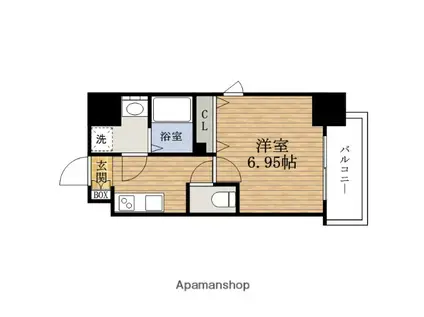 フォーリアライズ難波シエロ(1K/10階)の間取り写真