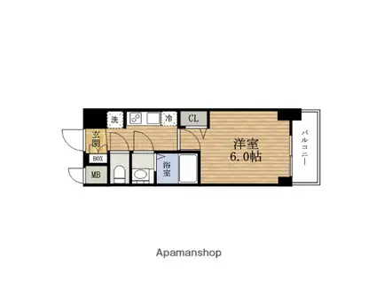 プレサンス南堀江ザ・センス(1K/10階)の間取り写真