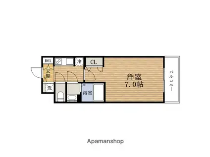 S-RESIDENCE大阪九条ノース(1K/4階)の間取り写真