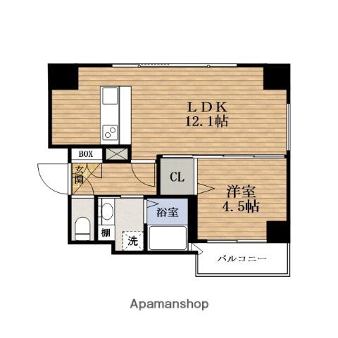 大阪メトロ千日前線 阿波座駅 徒歩6分 8階建 築5年(1LDK/2階)の間取り写真