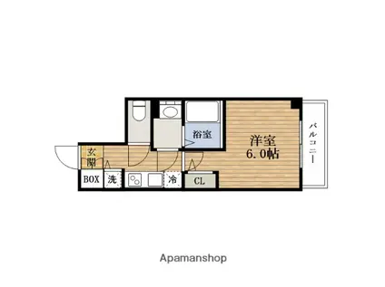 エスリードレジデンス大阪本町(1K/9階)の間取り写真