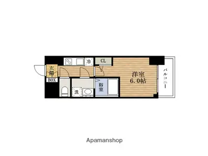 エスリードレジデンス大阪本町(1K/5階)の間取り写真