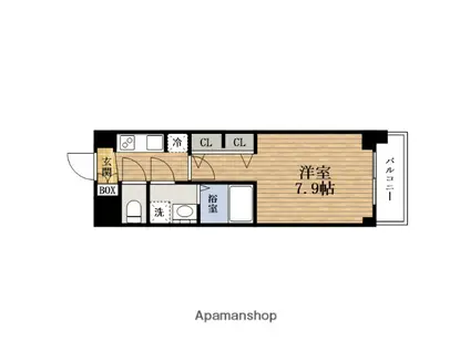 エスレジデンスSAKAISUJIHOMMACHIウーノ(1K/12階)の間取り写真