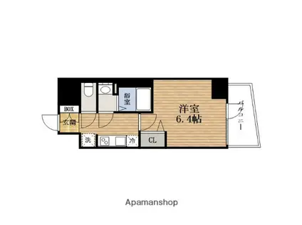 アドバンス大阪カーサ(1K/12階)の間取り写真