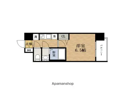 PRESSANCE四天王寺前夕陽ヶ丘凛宮(1K/7階)の間取り写真