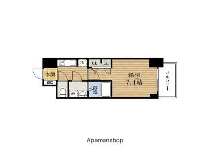 S-RESIDENCE阿波座BOUNCY(1K/14階)の間取り写真