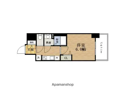 ファステート難波ヴィラント(1K/8階)の間取り写真