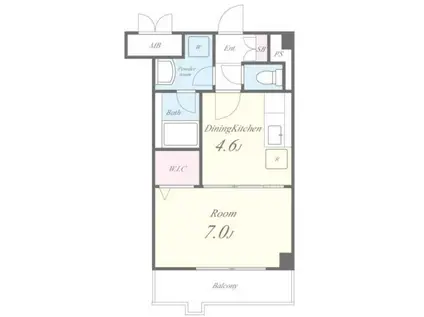 WONTAEK(1DK/4階)の間取り写真