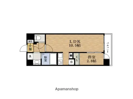 グランフェリーチェ・ナイン(1LDK/10階)の間取り写真