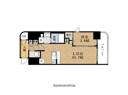 コンフォリア・リヴKITAHAMAAWAJIMACHI(1LDK/10階)の間取り写真