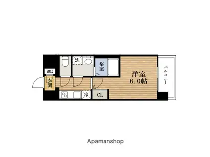 エスリード ザ・イーストレジデンス大阪城(1K/11階)の間取り写真