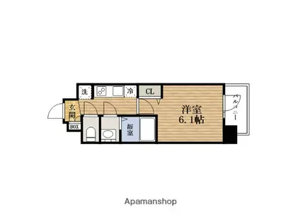 PRESSANCE大阪東成中本ハーヴィル(1K/5階)の間取り写真