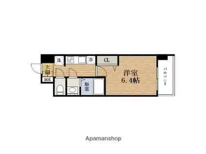 ブランシエスタMORINOMIYA(1K/11階)の間取り写真