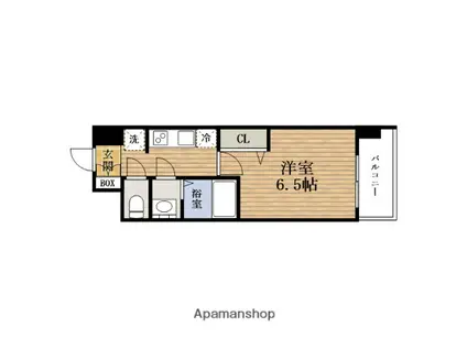 ブランシエスタMORINOMIYA(1K/9階)の間取り写真