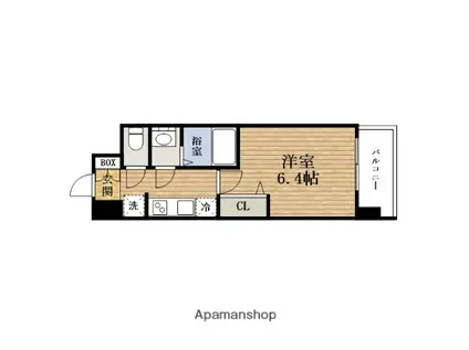 ブランシエスタMORINOMIYA(1K/9階)の間取り写真