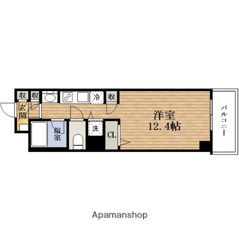 サンエールMINAMIHORIE(ワンルーム/2階)の間取り写真