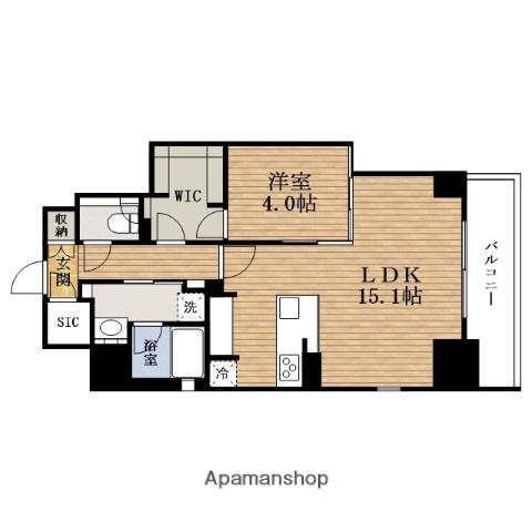 URBANEX谷町四丁目(1LDK/3階)の間取り写真
