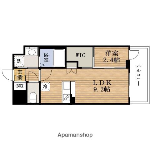 SERENITE谷町四丁目アリエ(1LDK/13階)の間取り写真