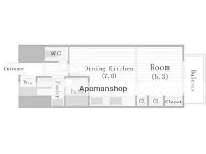 SEIWAPALACE大手前西(1DK/2階)の間取り写真