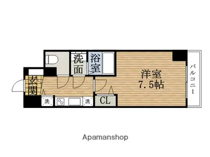 PRESSANCE北浜ラフェスタ(1K/5階)の間取り写真