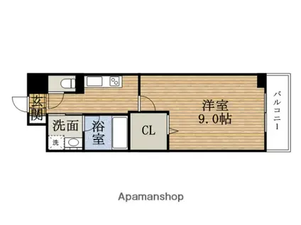 グレイスNAMBAMINAMI(1K/6階)の間取り写真