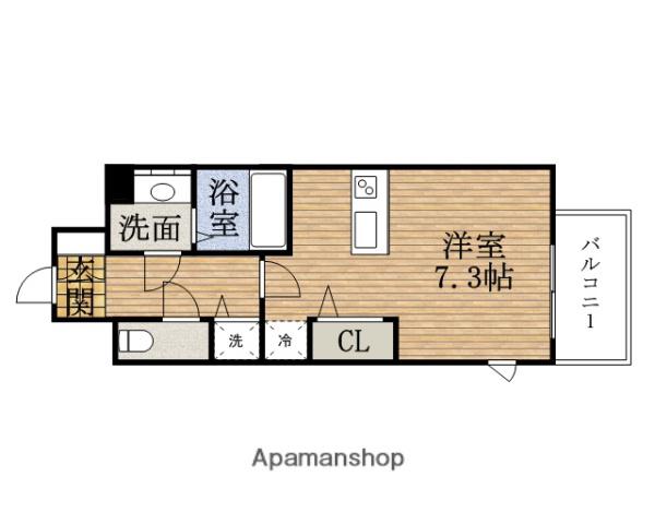 PRESSANCEタワー北浜(1K/7階)の間取り写真