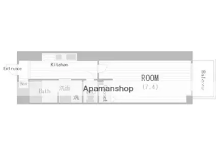 ビガーポリス日本橋(1K/3階)の間取り写真