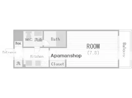 アーデン京町堀ウエスト(1K/10階)の間取り写真