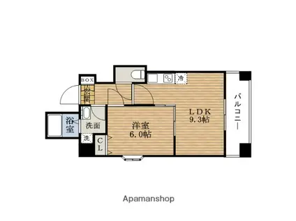 ARDENTOWER立売堀(1LDK/10階)の間取り写真