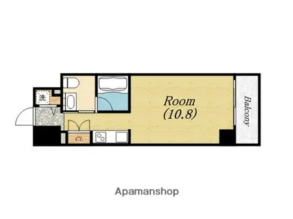 アーデンタワー南堀江(1K/10階)の間取り写真