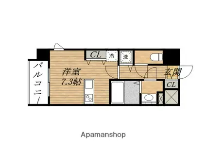 プレサンスTOWER KITAHAMA(1K/9階)の間取り写真