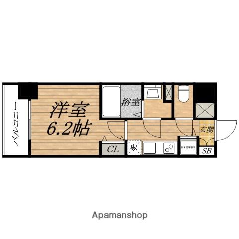 プレサンスTOWER KITAHAMA(1K/5階)の間取り写真