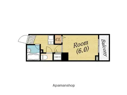 TATディナスティ西本町(1K/10階)の間取り写真