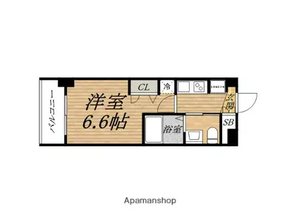 アーデンタワー本町イースト(1K/8階)の間取り写真