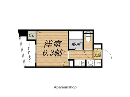 APEX OTEDORI(1K/5階)の間取り写真