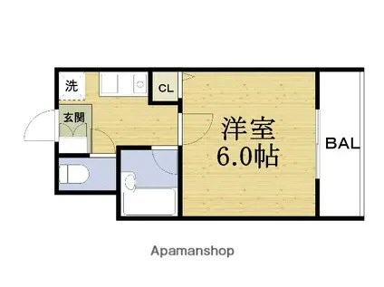 エスリード大阪城北(1K/6階)の間取り写真