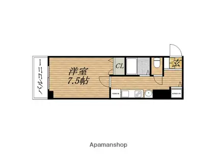 エスライズ桜ノ宮(1K/6階)の間取り写真