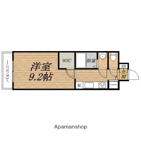 ADENTOWER UTSUBOKOEN(1K/11階)の間取り写真