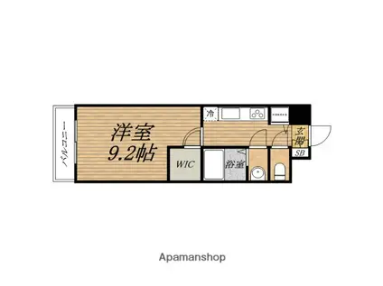 ADENTOWER UTSUBOKOEN(1K/8階)の間取り写真