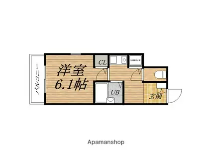プレサンス内本町(1K/11階)の間取り写真
