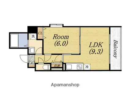 ADENTOWER立売堀(1LDK/13階)の間取り写真