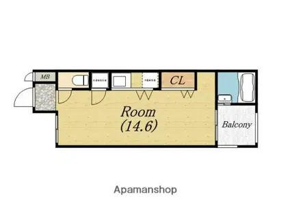 匠空KYOMACHIBORI(ワンルーム/3階)の間取り写真