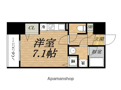 RESIDENCE本町(ワンルーム/12階)の間取り写真